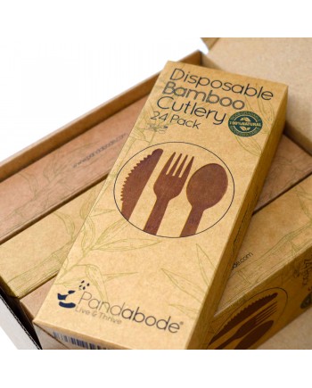 Disposable Bamboo Cutlery 120 Pack Disposable Bamboo Cutlery 120 Pack