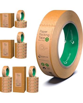 Paper Packing Tape 24mm x 50m 1/3/6/12 Pack