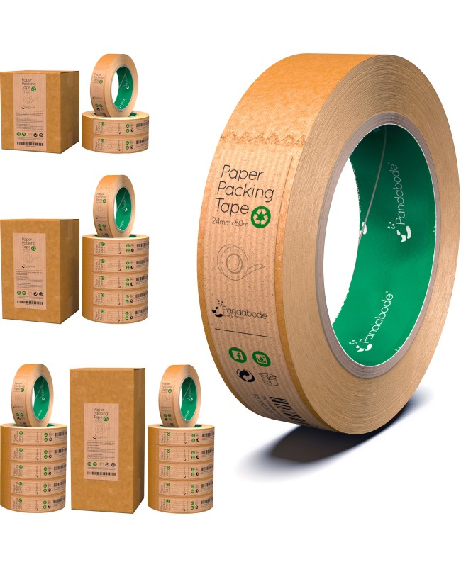 Paper Packing Tape 24mm x 50m 1/3/6/12 Pack