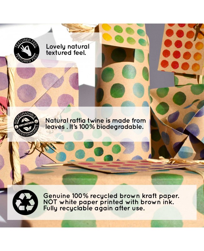 Recyclable Wrapping Paper - Multidots