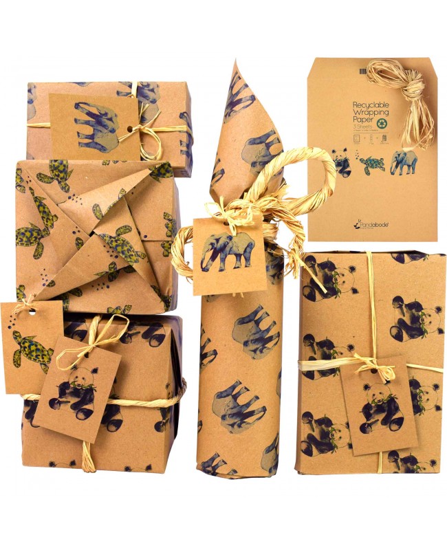 Recyclable Wrapping Paper - Animals