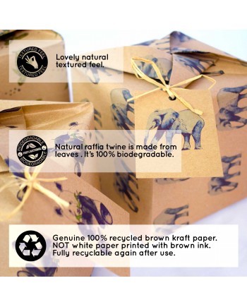 Recyclable Wrapping Paper - Animals Recyclable Wrapping Paper - Animals
